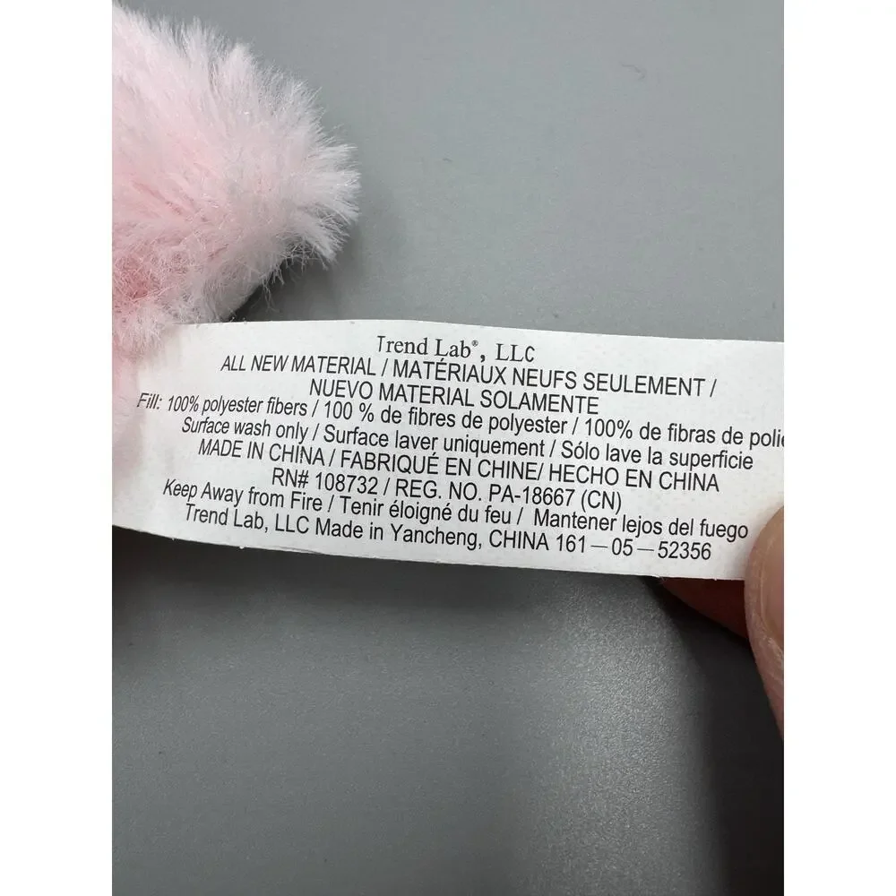 Trend Lab Pink Unicorn‎ Plush W/ Rattle And Lovey Baby Security Blanket